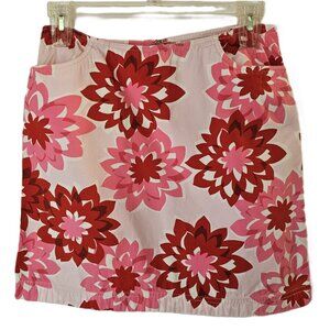 LOFT Light Pink Floral Cotton Skirt – Size 12